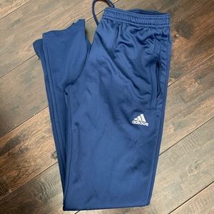 Adidas navy track pants w/ Side zipper